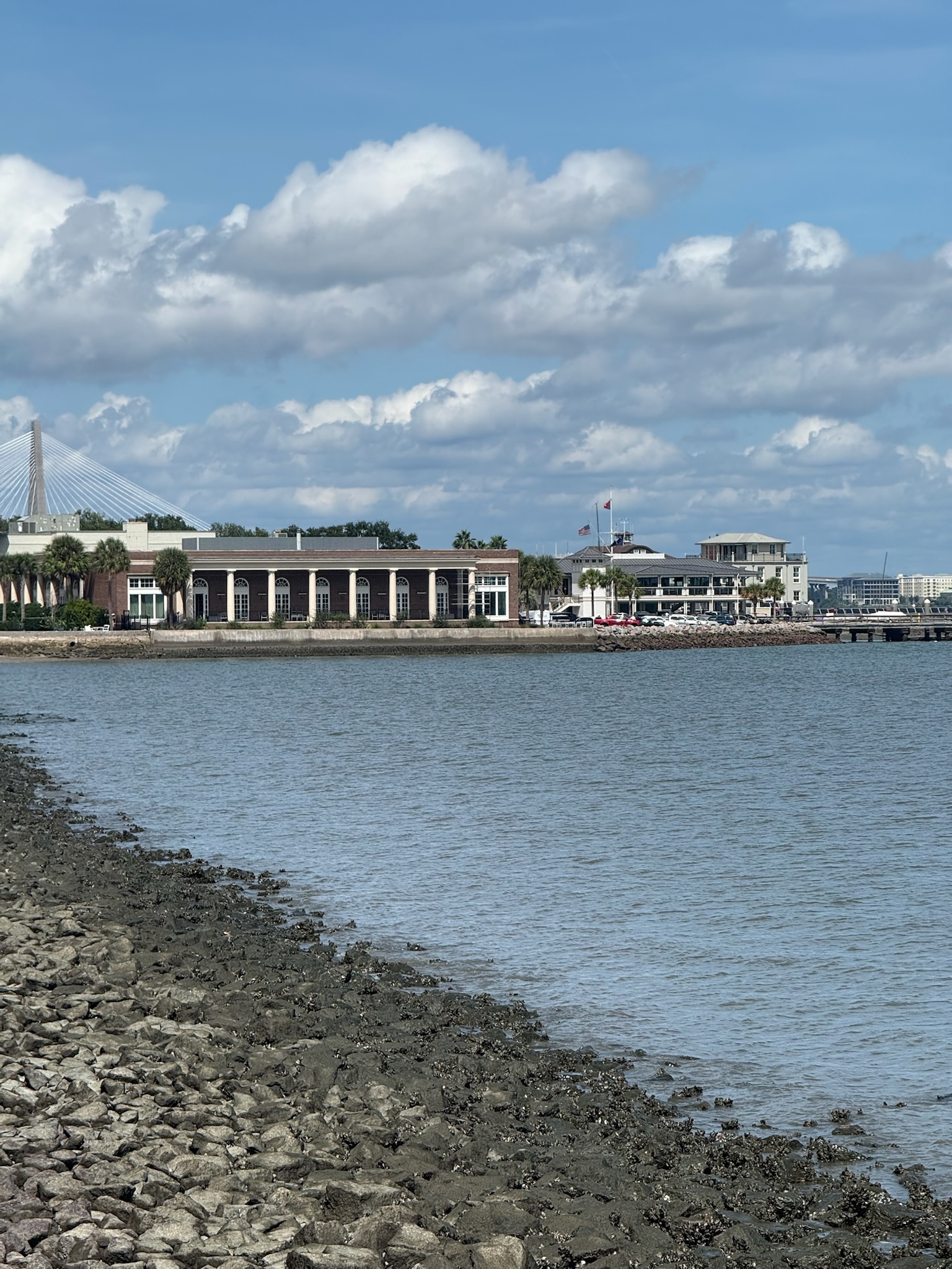 building from the pier at Battery Park